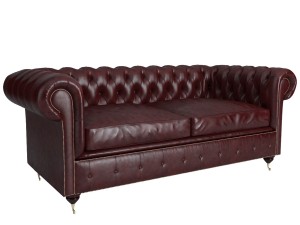 chesterfield sofa leather 3D Model