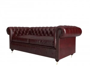 chesterfield sofa leather 3D Model