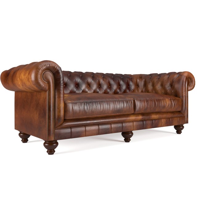 chesterfield sofa leather 3D 모델 .c4d .max .obj .3ds .fbx .stl .blend 