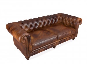 chesterfield sofa leather 3D 모델