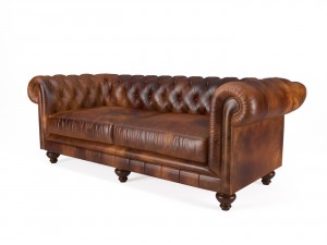 chesterfield sofa leather 3D 모델