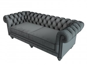 chesterfield sofa leather 3D 모델