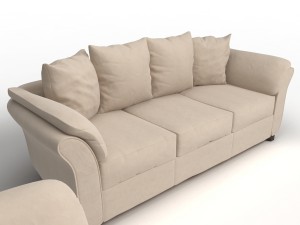 fabric sofa 01 3D Модель
