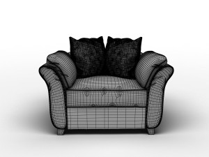 fabric sofa 01 3D Модель