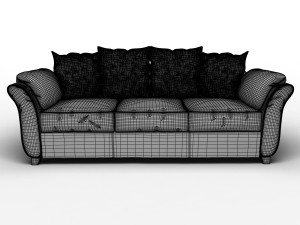 fabric sofa 01 3D Модель
