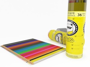 colored pencil Modello 3D