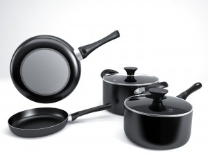 cook n home 15 piece non stick black 3D 모델