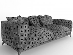 faubourg sofa 3D Model