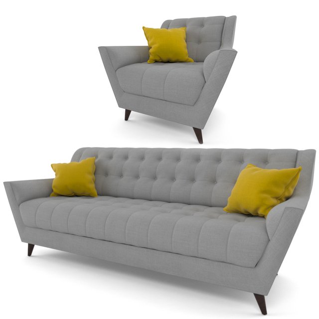 fitzgerald sofa collection 3D 모델 .c4d .max .obj .3ds .fbx .stl .blend