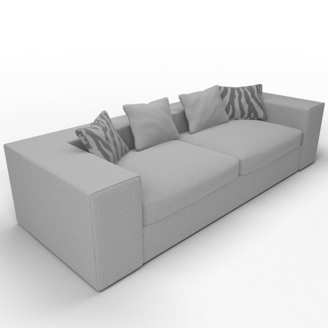 springfield fabric sofa 3D Model .c4d .max .obj .3ds .fbx .stl .blend 