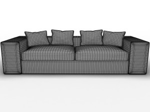 springfield fabric sofa 3D Model