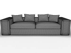 springfield fabric sofa 3D Model