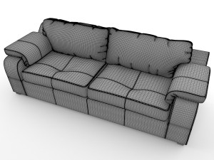 sofa leather02 Modèle 3D