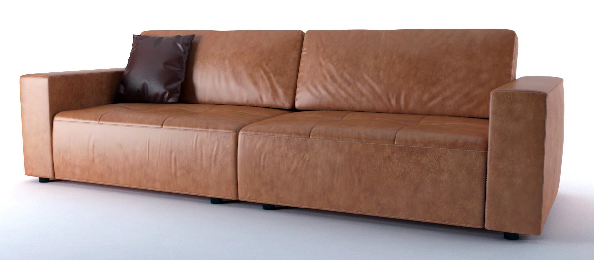 leather sofa 3d 3D Model .c4d .max .obj .3ds .fbx .stl .blend 