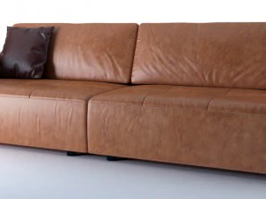 sofá de couro 3d Modelo 3D