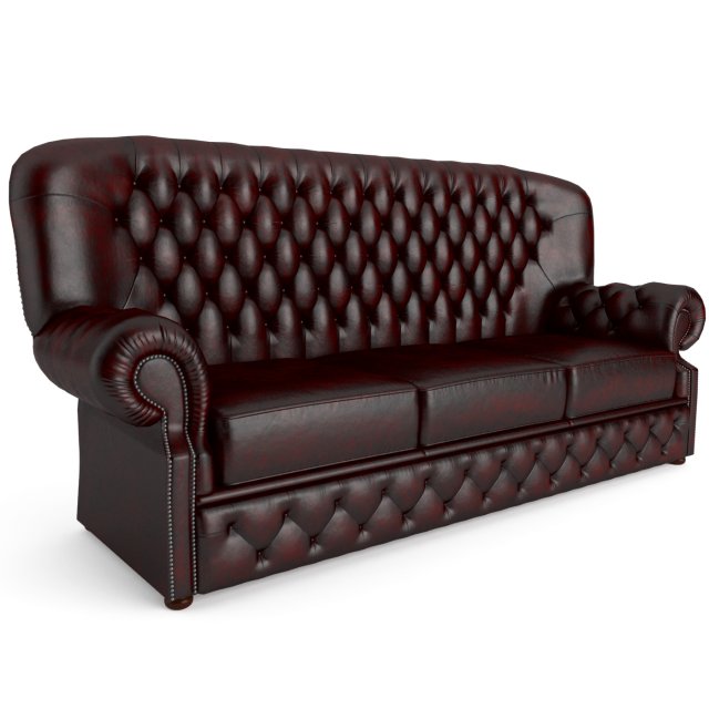 monks leather chesterfield 3Dモデル .c4d .max .obj .3ds .fbx .stl .blend 