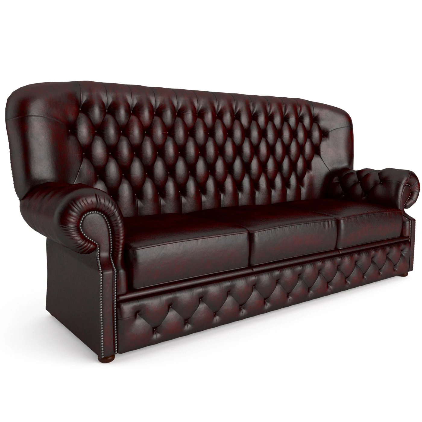 monks leather chesterfield 3D Model .c4d .max .obj .3ds .fbx .stl .blend 