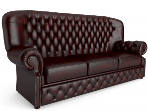 monks leather chesterfield Modèle 3D