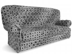monks leather chesterfield 3Dモデル