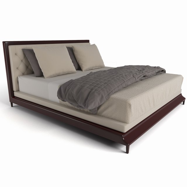 bed tufted baker 3D Model .c4d .max .obj .3ds .fbx .stl .blend 