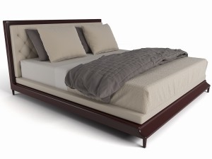 bed tufted baker Model 3D