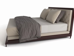 bed tufted baker 3D Model