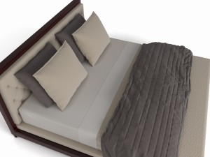bed tufted baker 3D Model