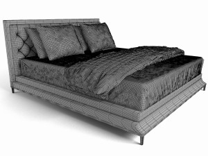 bed tufted baker 3D Model