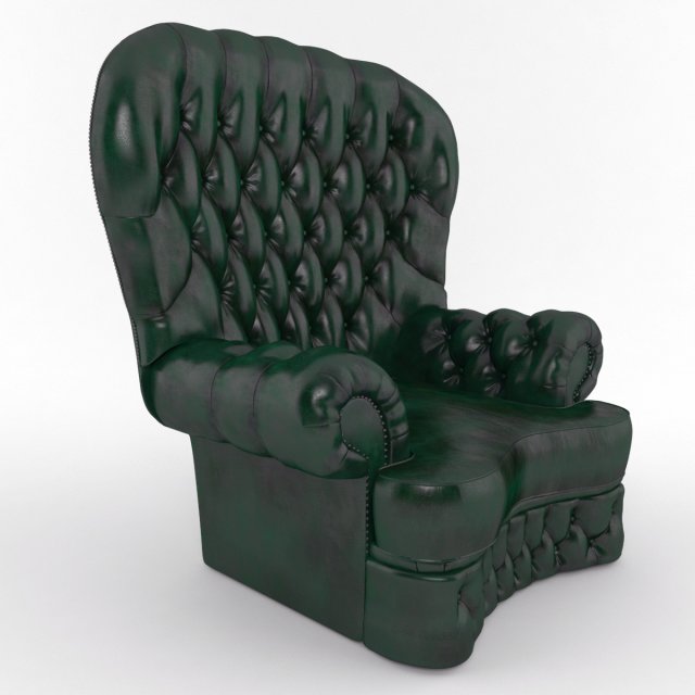 small monk sofa leather 3D Modell .c4d .max .obj .3ds .fbx .stl .blend