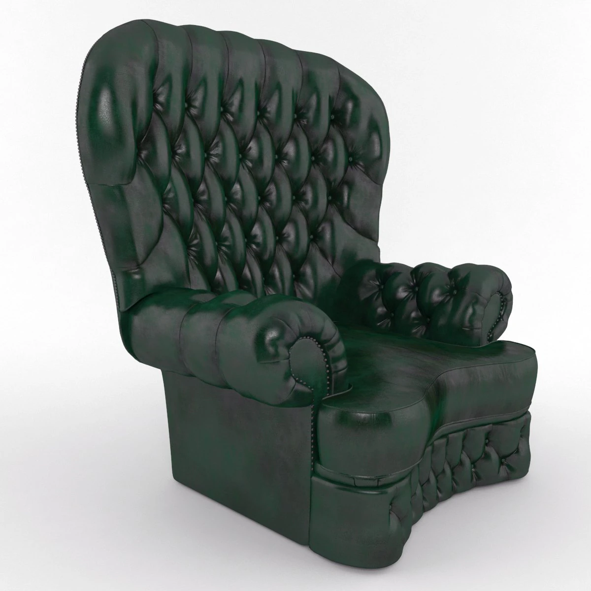 small monk sofa leather 3D Model .c4d .max .obj .3ds .fbx .stl .blend 
