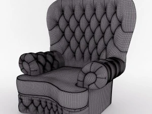small monk sofa leather 3D Model