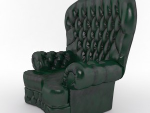 small monk sofa leather 3D Modell