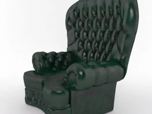 small monk sofa leather 3D Model
