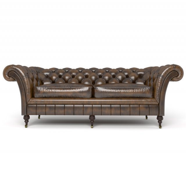 chesterfield sofa 3D Model .c4d .max .obj .3ds .fbx .stl .blend 