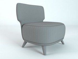 fireside chair gallina la redoute 3D Model
