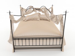 classic bed Modelo 3D