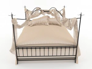 cama cl&aacute;ssica Modelo 3D