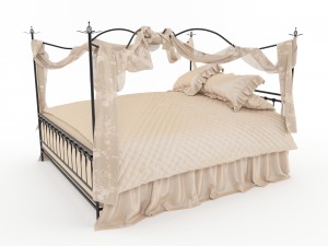 classic bed Modelo 3D