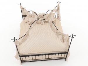 classic bed Modelo 3D