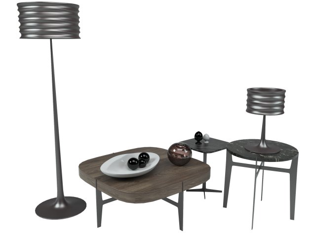 ido table onda lamp natuzzi 3D Model .c4d .max .obj .3ds .fbx .stl .blend 