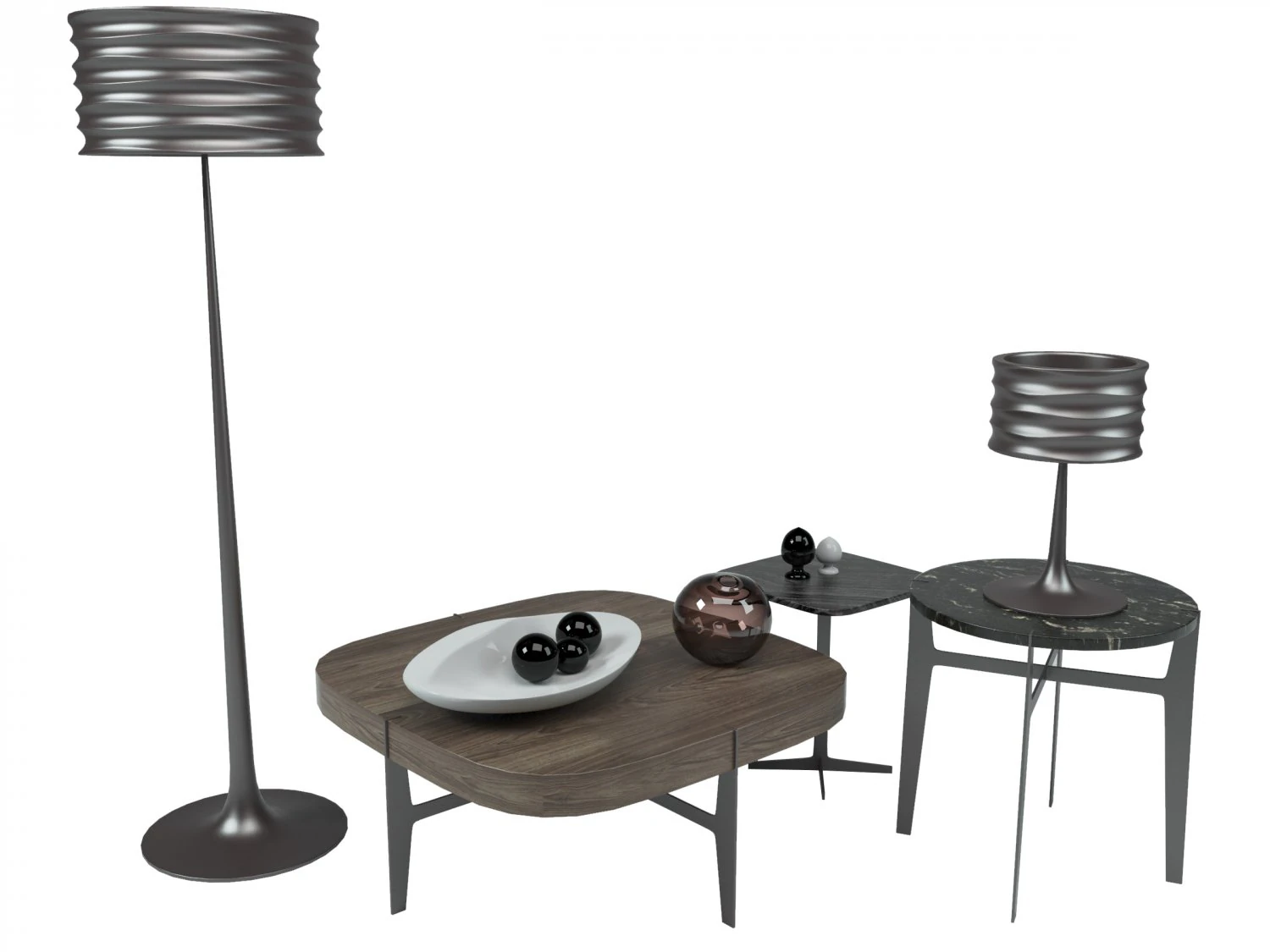 ido table onda lamp natuzzi 3D Model .c4d .max .obj .3ds .fbx .stl .blend
