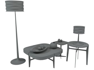 ido table onda lamp natuzzi 3D Model