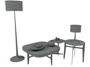ido table onda lamp natuzzi 3D Model