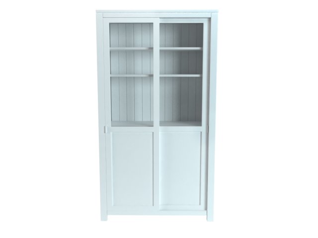 showcase white maisons du monde model Modelo 3D .c4d .max .obj .3ds .fbx .stl .blend 