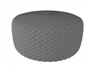 pouf braided knot maisons du monde Model 3D