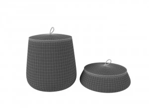 jar form ovale ronde la redoute model 3D Model