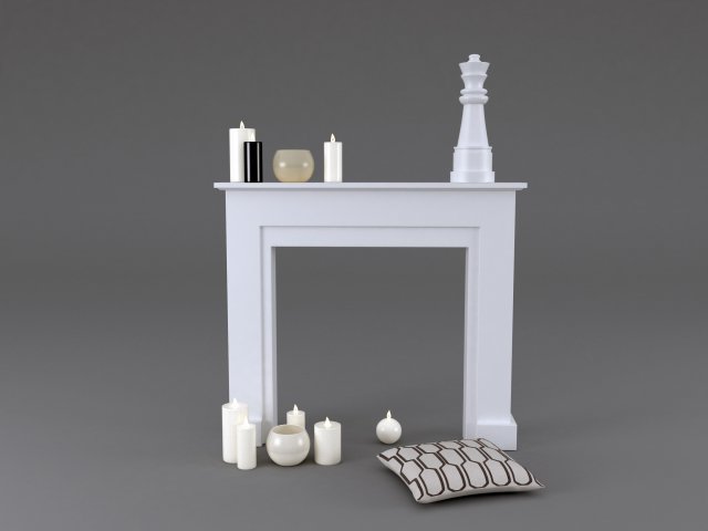 3d fireplace mantel freeport maisons du monde model 3D Model .c4d .max .obj .3ds .fbx .stl .blend 