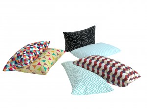 3d pillow multi color model 3D Модель