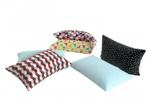 3d pillow multi color model 3D Model