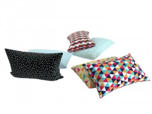 3d pillow multi color model 3D Model